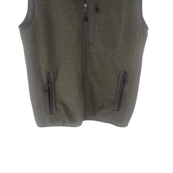 Free Country Men Medium Dark Green Rip Stop Outdoor Adventure Vest - Picture 3 of 9